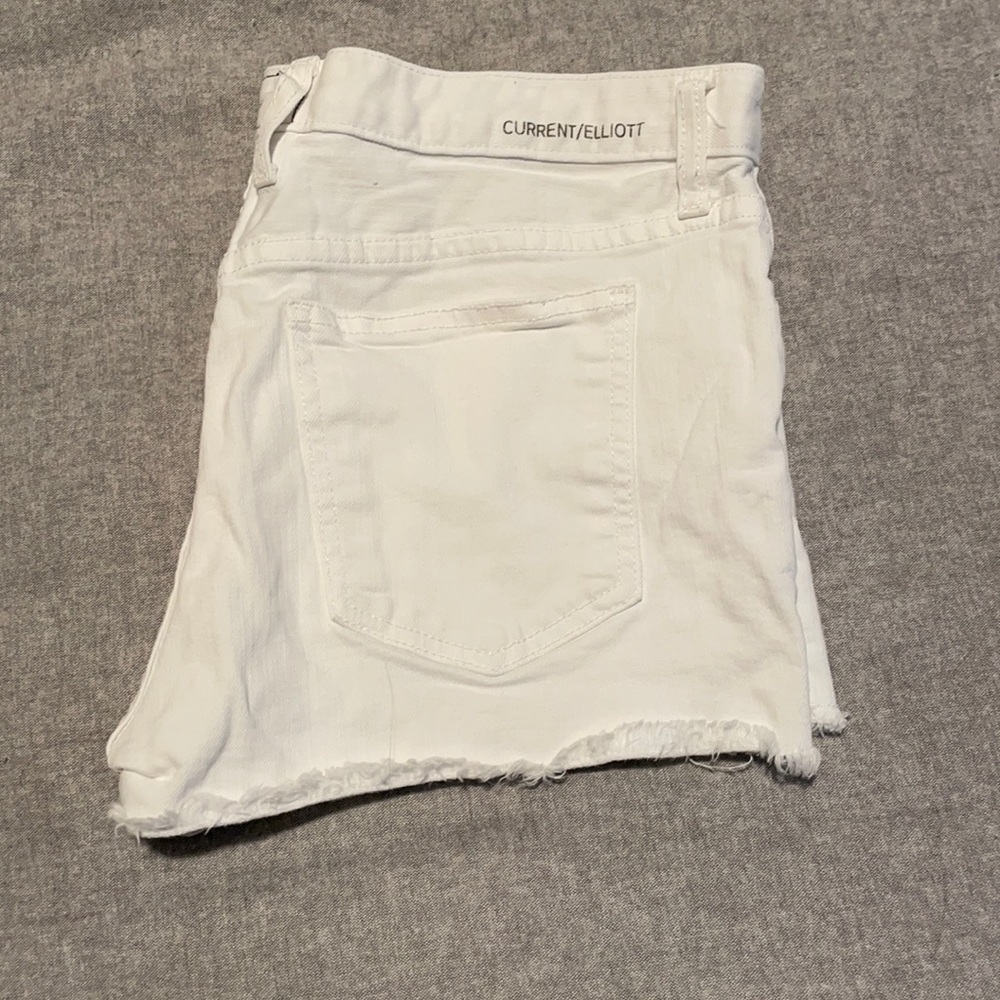 Current/Elliott White Denim Shorts
